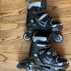 WeSkate Adjustable Kids Inline Skates S10–J2 Black/Silver ABEC-7 – Gently Used